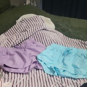 Purple and Blue Athletic Shorts